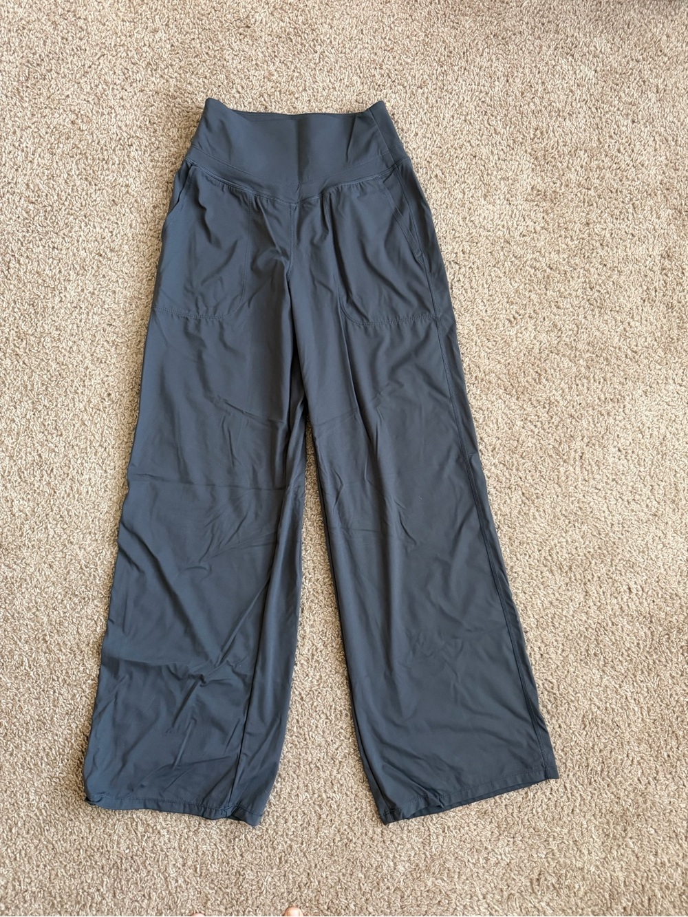 HALARA Wide-Leg High Waist Pants - Dark Gray
